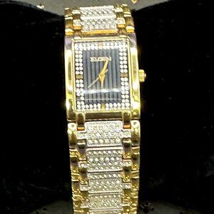 Elgin Gold-Tone and Crystal Analog Watch